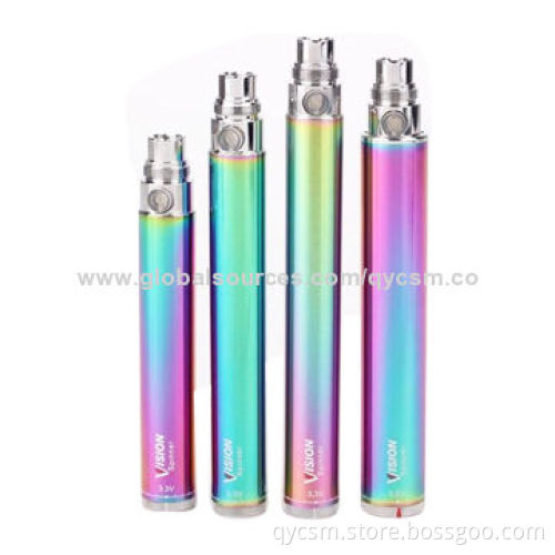 2014 Vision Spinner Rainbow Variable Voltage Battery 650/900/1,100/1,300mAh Ecig